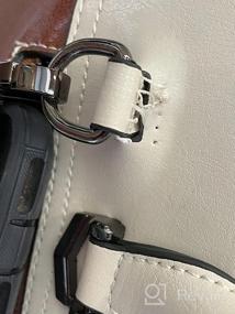 img 6 attached to Винтажный кожаный портфель для женщин — деловая сумка для ноутбука 15,6 дюймов от CLUCI