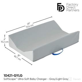 img 3 attached to 👶 FDP SoftScape Ultra-Soft Contoured Changing Pad – Ideal for Daycare, Baby & Infant Care – Non-Slip Bottom, Portable Design, Gray Top/Light Gray – Travel-friendly!