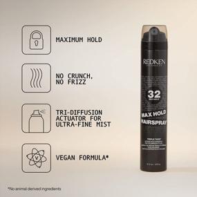 img 1 attached to Redken Max Hold Hairspray 32 Pack - Extreme High Hold For All Hair Types, Long-Lasting Lift & Body, 24H Humidity Resistance Dry Finish Style Control