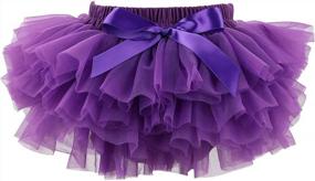 img 4 attached to Adorable Baby Girls Tutu Skirt With Diaper Cover - Soft & Fluffy!