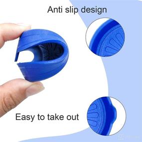 img 2 attached to Premium Ajxn 4PCS Car Cup Coasters - Silicone Universal Vehicle Coasters Blue (Flower)