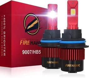 img 4 attached to 🔥 Firehawk 2021 9007/HB5 LED Bulbs, Japanese CSP with 15000LM, 400% Brightness, 200% Night Visibility, 6000K Cool White, Halogen Replacement Conversion Kit - Pack of 2