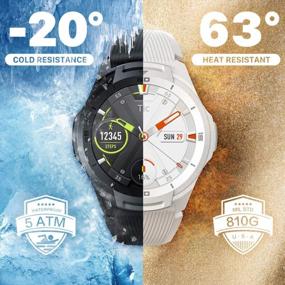 img 2 attached to Waterproof Smartwatch With GPS For Outdoor Activities - TicWatch S2, Wear OS By Google, Compatible With Android And IOS (Black)