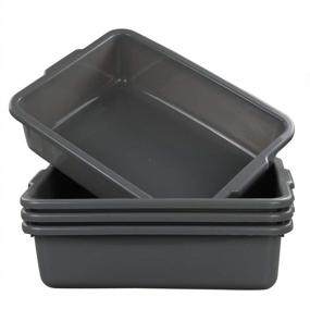 img 4 attached to 📦 Eagrye 4 Pack High Capacity Commercial Plastic Containers