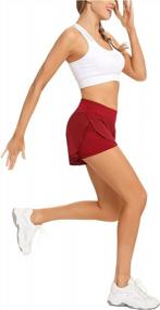 img 2 attached to EISHOPEER Women'S 2-In-1 Quick Dry Running Shorts With Pockets - XS To XXL Sizes!