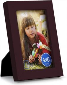 img 3 attached to 4X6 RPJC Picture Frame - Solid Wood & HD Glass, Table/Wall Mounting - Dark Brown