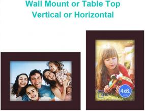 img 2 attached to 4X6 RPJC Picture Frame - Solid Wood & HD Glass, Table/Wall Mounting - Dark Brown