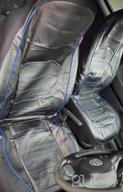 img 1 attached to 🚗 Universal Fit Auto Seat Covers - Waterproof Leather & Airbag Compatible Front Seat Protectors for Car, Truck, Van, and SUV by AUTOYOUTH - Gray review by Justin Sherman
