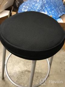 img 7 attached to Bar Stool Cushions,Memory Foam Bar Stool Covers Round Cushion With Non-Slip Backing And Elastic Band By Shinnwa 12" Navy