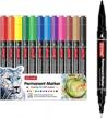 colorful precision: zeyar twin tip permanent markers set with ultra fine and fine point for cd/dvd marking and more, 12 colors logo