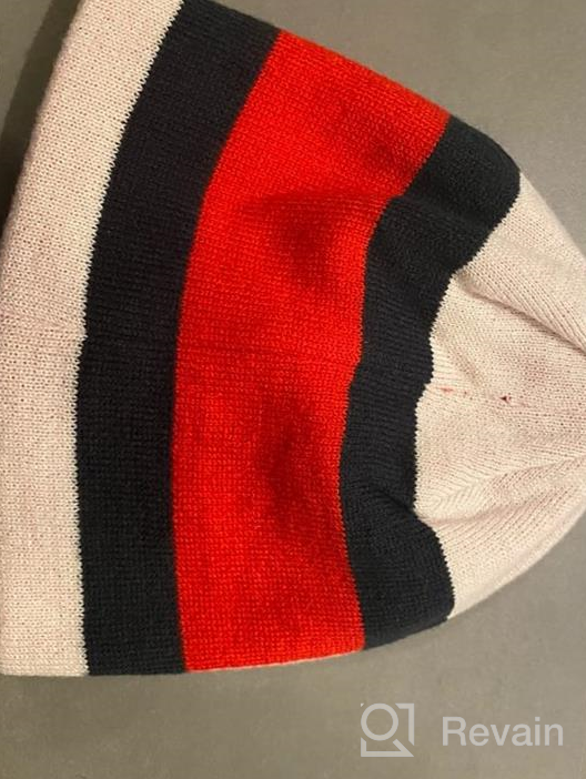 img 1 attached to 🧢 Stylish and Versatile: Tommy Hilfiger Girls Beanie - White Flag Reversible, One Size review by Kevin Parker