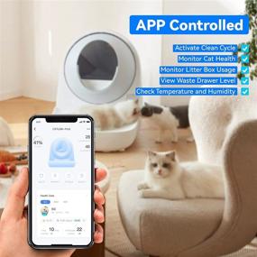 img 3 attached to CATLINK Luxury Pro: APP-controlled, Self-Cleaning Cat Litter Box - Automatic, Extra Large, 🐱 Double Odor Removal, Health Report - Ideal Smart Cat Litter Box for Multiple Cats