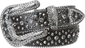 img 3 attached to 🐊 Alligator Rhinestone Studded Women's Belts: The Ultimate Western Cowgirl Accessories!