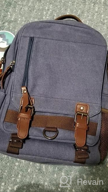 img 1 attached to Mygreen Canvas Crossbody Messenger Bag Shoulder Sling Backpack Travel Rucksack With Adjustable Strap review by Justin Cage
