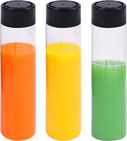 img 1 attached to 12 Pack 12Oz Reusable PET Juice Bottles With Lids - Perfect For Storing Juices, Milk & More!