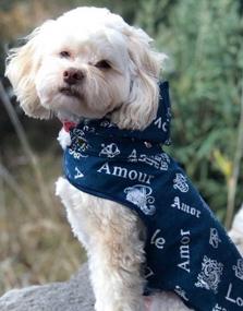 img 3 attached to Stylish And Chic Denim Dog Coat With Embossed Love Design And Removable Hood - Perfect For Springtime Walks With Your Pooch - Available In Blue Denim By Sweetie B Petwear