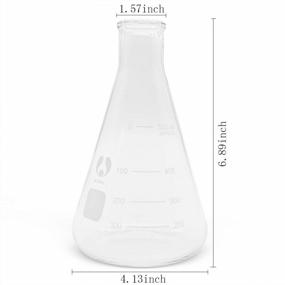img 2 attached to Graduated Erlenmeyer Glass Flask Set With Narrow Mouth - 500Ml Capacity
