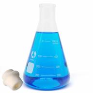 graduated erlenmeyer glass flask set with narrow mouth - 500ml capacity logo