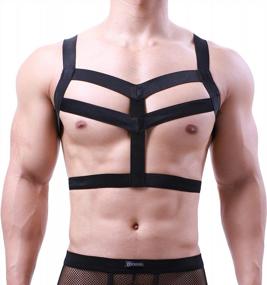 img 2 attached to Enhance Your Style with the 👔 Elastic Halter Shoulder Costume Men's Accessories Harness