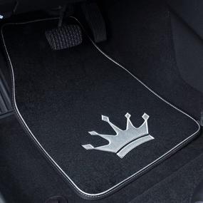 img 3 attached to August Auto Universal Fit Royal Crown Design Carpet Car Floor Mats