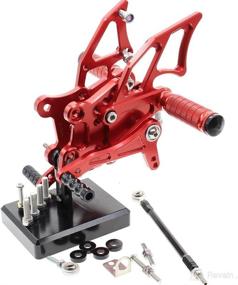 img 2 attached to PROCNC Billet Motorcycle Rearset Foot Pegs Rear Set Footrests Fully Adjustable Foot Boards Fit For YZF R25 R3 2014-2021 MT-25 MT-03 MT25 MT03 2015-2021 (Red)