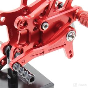 img 1 attached to PROCNC Billet Motorcycle Rearset Foot Pegs Rear Set Footrests Fully Adjustable Foot Boards Fit For YZF R25 R3 2014-2021 MT-25 MT-03 MT25 MT03 2015-2021 (Red)