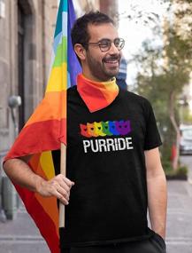 img 3 attached to Make A Statement With TeeStars' Purride Cat Paw Gay Pride T-Shirt – An Adorable Expression Of Love For Cats And The LGBTQ+ Community