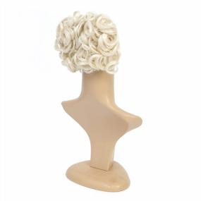 img 1 attached to SWACC Platinum Blonde Curly Bun Extension With Easy Stretch Combs - Clip-In Ponytail Hairpiece For Messy Chignon And Tray Ponytail Styles