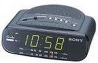 sony icf-c212 fm/am clock radio: full power back-up, black (discontinued) logo