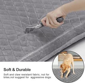 img 3 attached to 🐾 XL Hero Dog Bed for Jumbo Dogs - 47 inches, Washable, Anti-Slip Bottom, Removable Cover, Light Grey Pet Mattress