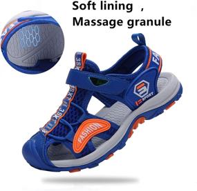 img 1 attached to 👟 SAGUARO Outdoor Closed Toe Breathable Athletic Sandals for Boys - Perfect for Active Adventures