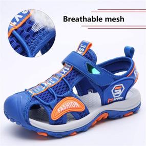 img 3 attached to 👟 SAGUARO Outdoor Closed Toe Breathable Athletic Sandals for Boys - Perfect for Active Adventures