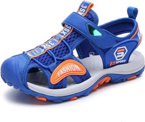 img 4 attached to 👟 SAGUARO Outdoor Closed Toe Breathable Athletic Sandals for Boys - Perfect for Active Adventures