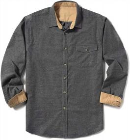 img 4 attached to Upgrade Your Style With ZIOLOMA Men'S Solid Flannel Dress Shirts - Perfect For Western Or Business Wear