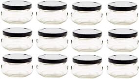 img 3 attached to Nakpunar 12 Pcs 3.3 Oz Glass Tureen Jars With Black Lids -100Ml
