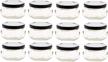 nakpunar 12 pcs 3.3 oz glass tureen jars with black lids -100ml logo
