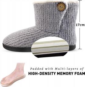 img 3 attached to Cozy And Stylish Women'S Bootie Slippers With Plush Lining And Memory Foam - Perfect For Indoor Winter Comfort!