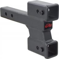 10000lbs capacity 2-inch receiver dual trailer hitch extender adapter with 2 & 4-inch riser/drop, solid shank logo