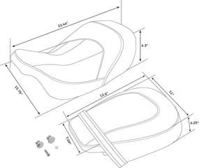 img 3 attached to 🏍️ C.C. RIDER Motorcycle Seat: Low-Profile Seats for Harley Touring Road King, Road Glide, Street Glide & More (2009-2020)