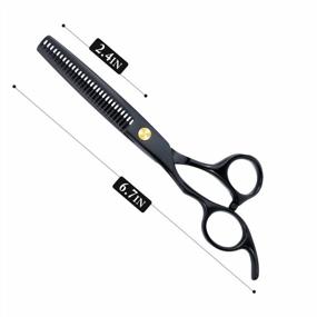 img 3 attached to Professional Hair Thinning Scissors By Znben, Razor Sharp Trimming And Thinning Shears For Men, Women, Kids, And Pets - Black