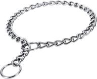🐶 juwow chain dog training choke collar: adjustable stainless steel slip collar for small, medium & large dogs – durable, weather proof & tarnish resistant metal chain – pack of 1 (20 x 0.98 inch) логотип