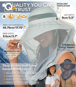 img 2 attached to Protect Your Head From Sun And Bugs With GearTOP Fishing Hat With Mosquito Net And Wide Brim