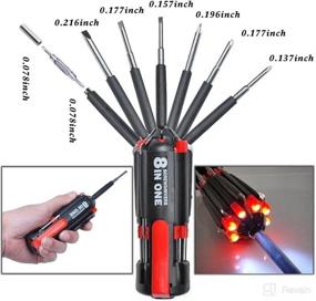 img 3 attached to 🔧 EFORCAR 8 In 1 Multi-Function Screwdriver Turn Screw Tool Set With 6 LEDs Flashlight for DIY Home Kitchen Repair Car, Hand Tool Kit