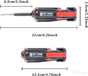 img 2 attached to 🔧 EFORCAR 8 In 1 Multi-Function Screwdriver Turn Screw Tool Set With 6 LEDs Flashlight for DIY Home Kitchen Repair Car, Hand Tool Kit