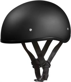 img 4 attached to 🏍️ Daytona HELMETS Motorcycle Half Helmet Skull Cap - Dull Black: DOT Approved & 100% Safe