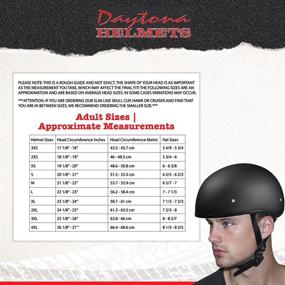 img 2 attached to 🏍️ Daytona HELMETS Motorcycle Half Helmet Skull Cap - Dull Black: DOT Approved & 100% Safe