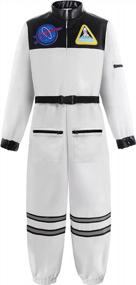 img 4 attached to Kids Astronaut Costume: ReliBeauty Space Suit For Kids, White