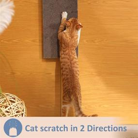 img 2 attached to 🐱 Premium Reversible Cardboard Cat Scratcher Pad with Catnip and Ball - Ideal Indoor Cat Scratch Board by WDTKPTXL