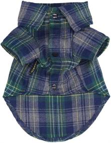 img 2 attached to 🐶 Green Plaid Cotton Dog Shirts with Wedding Bowtie - Fitwarm Polo Pet Apparel for Small Cats and Dogs