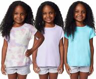 👕 comfortable and versatile: 32 degrees youth girl's 3 pack short sleeve scoop neck tees for any occasion logo